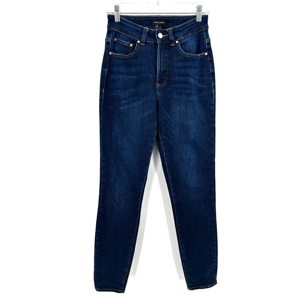 UNIVERSAL STANDARD Women's High Rise Blue Denim Skinny Jeans Size 6 Long